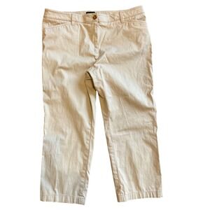 Talbots Perfect Chino Pants  16P Tan Khaki Straight Leg